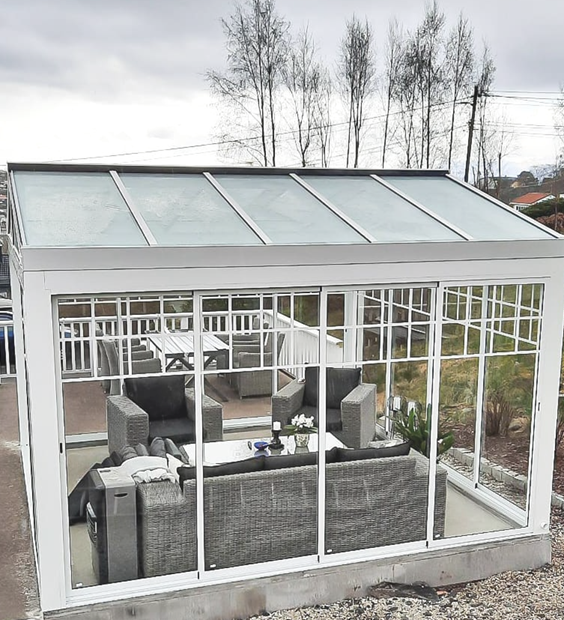 Hagestue i aluminium